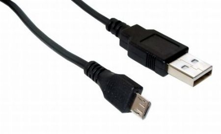 USB kábel A - mikro USB 5 tűs 1m telefonhoz, 2A-es töltéshez is jó. (CCGT60500BK10) KAPHATÓ !!!!!!!