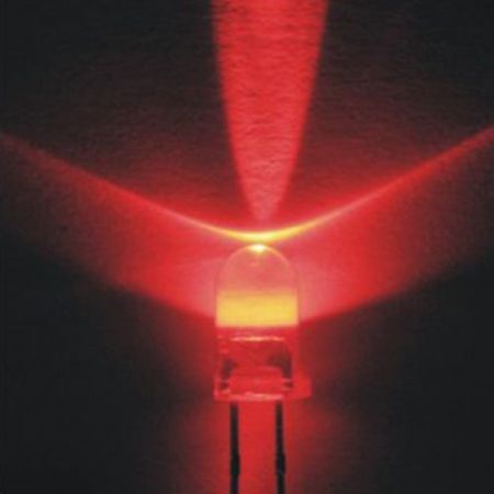 5mm PIROS nagyfényű víztiszta LED 4000mcd  KAPHATÓ !!!!!!