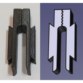   Műanyag rugós szorító csipeszhez, egyenes, 12mm szoritópofa betét, párban, UV álló KAPHATÓ !!!!
