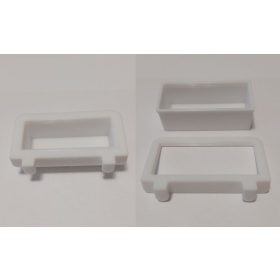   Fali tároló, modulosan építhető, fali panelhez szögletes tálka 62x24x22mm (Fanni fal 041) KAPHATÓ !!!!!!