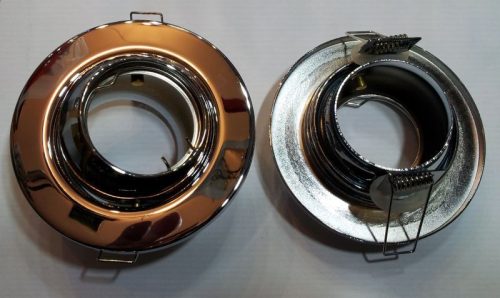 Beépíthető lámpatest billenő, fém, króm, halogénhez vagy LED-hez MR16 foglalat nélkül AKCIÓS !!!!!! (DL56) KAPHATÓ !!!!!!!!
