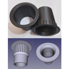 Reflexcső 100x110mm fekete furat nélküli KAPHATÓ !!!!!!!