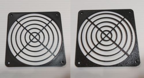 Ventillátor rács műanyag 120x120x4mm fekete KAPHATÓ !!!!!