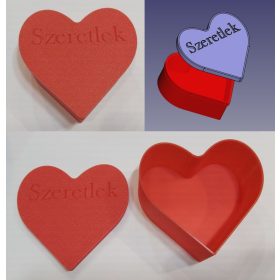   Szív alaku doboz, 91x91x41mm Szeretlek felirattal KAPHATÓ !!!!!