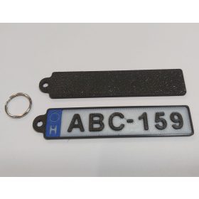   85x17mm rendszámtábla régi típusú, autós kulcstartó, megadható rendszámmal. KAPHATÓ !!!!!!!