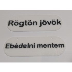 Szöveges tábla 120x40mm KAPHATÓ !!!!!!