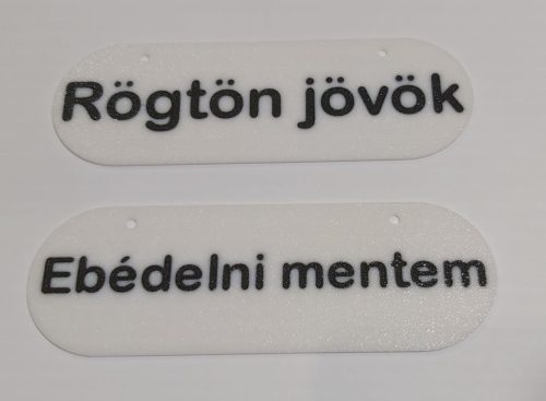 Szöveges tábla 120x40mm KAPHATÓ !!!!!!