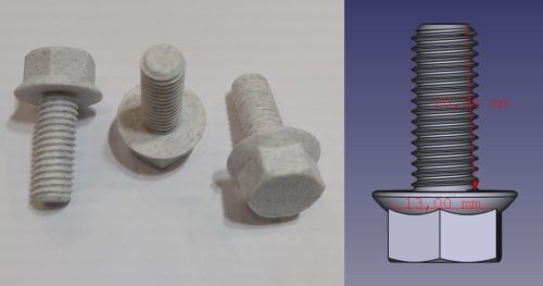 Hatlapfejű peremes csavar M8X20mm, márvány szín KAPHATÓ !!!!