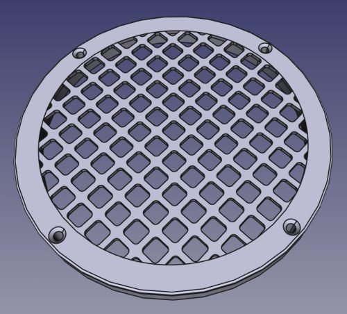 Hangszóró rács, fekete, 130mm hangszóróhoz.