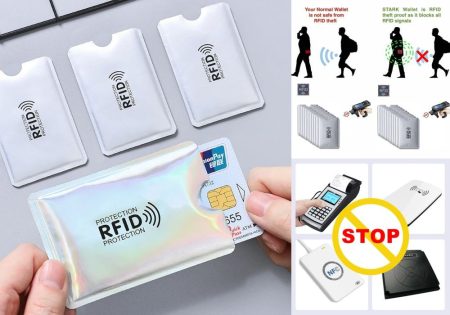 RFID bankkártya adatlopás ellen védő tok, alumínium ezüst, kettesével KAPHATÓ !!!!!!!