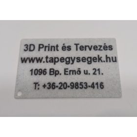   Névjegykártya, reklámkártya, 85x54x1,4mm, sík felületű, a szöveget Ön adja meg KAPHATÓ !!!!!!!