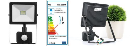 SMD LED, mozgásérzékelős reflektor, 20W, 1600lumen természetes-fehér RENDELÉSRE !!!!!! 3-4 munkanap