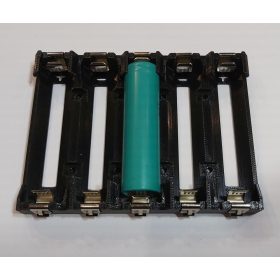   18650 Li-ion 5db lapos érintkezős 65mm-es akkumulátorokhoz, acél rugós érintkezőkkel, akkumulátor tartó. KAPHATÓ !!!!!!