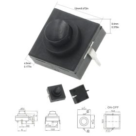   12x12x9,4 mm-es zseblámpa nyomó kapcsoló 1A 30V RENDELÉSRE !!!!