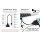 USB-A dugó - SATA SSD 2,5"/ 3,5" vagy 2,5"/ 3,5" HDD átalakító, tápegységgel RENDELÉSRE !!!!