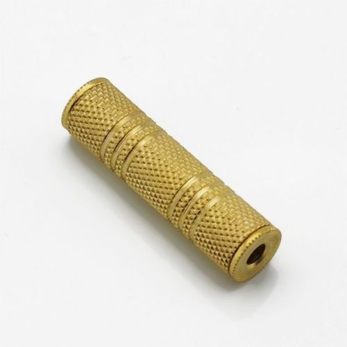 3,5mm-es sztereó jack toldó. Aranyozott fém kivitel. (aljzat-aljzat) AKCIÓS !!!! KAPHATÓ !!!!!!!