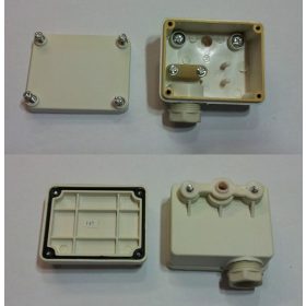   Kültéri kötődoboz tömítő szelencével kicsi 60x50x35mm hátsó furattávolság 37mm AKCIÓS !!!!!!! KAPHATÓ !!!!