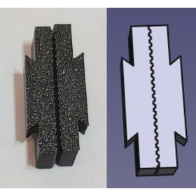   Műanyag rugós szorító csipeszhez, egyenes, 42mm szoritópofa betét, párban, UV álló KAPHATÓ !!!!