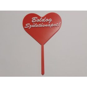   Boldog születésnapot ! Szív alukú tortadísz, egy pálcás. KAPHATÓ !!!!!