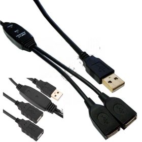   USB 2.0 aktiv hosszabbító kábel, USB HUB 2 kimenettel KAPHATÓ !!!!!!!