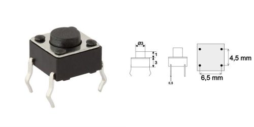 Mikro kapcsoló 0,05A 12V (09001) KAPHATÓ !!!!!!!