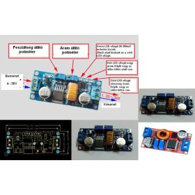   DC – DC lefelé állítható áram és feszültség stabilizátor 0-5000mA -ig (hut_095000) AKCIÓS !!!!! KAPHATÓ !!!!!!