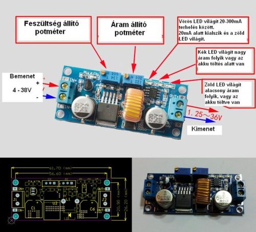 DC – DC lefelé állítható áram és feszültség stabilizátor 0-5000mA -ig (hut_095000) AKCIÓS !!!!! KAPHATÓ !!!!!!
