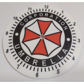   Egyedi falióra Umbrella corporation 175mm, óratartó házzal, óraszerkezet nélkül. KAPHATÓ !!!