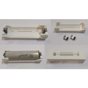   21700 Li-ion 1-10db, 70mm-es akkumulátorokhoz, acél rugós érintkezőkkel, FEHÉR akkumulátor tartó. RENDELÉSRE !!!!!