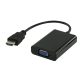 HDMI - VGA átalakító + 3.5mm jack csatlakozó (CCGP34900BK02) KAPHATÓ !!!!!!
