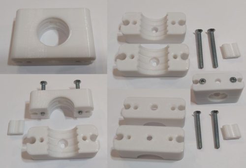 25mm csővekhez, kábelekhez, falra szerelhető sorolható bilincs PETG UV álló, bel és kültérre KAPHATÓ !!!!!