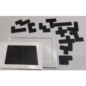   Mini hordozható Puzzle, 12 darabos logikai kirakó játék, fekete-fehér. KAPHATÓ !!!!!!!