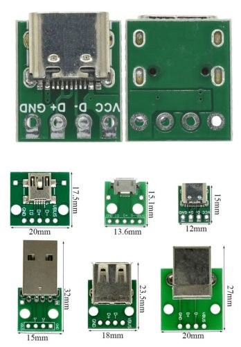 USB C-type aljzat – DIP átalakító panel KAPHATÓ !!!!!!!