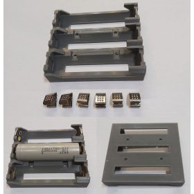   21700 Li-ion 3db lapos érintkezős 70mm-es akkumulátorokhoz, acél rugós érintkezőkkel, párhuzamos kötésre, akkumulátor tartó. KAPHATÓ !!!!!!!