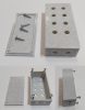 Műszerdoboz műanyag 80x39x24mm 8+2db 6mm lyukkal, + alu szalag 5x10cm, RCA alj. vagy banán alj. elosztáshoz, építéséhez KAPHATÓ !!!!!!!