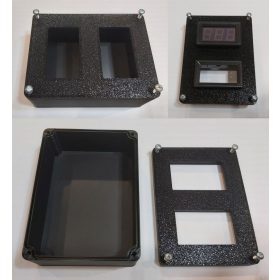   Műszerdoboz műanyag erősített 100x75x40mm, műszeres előlappal, műszerek nélkül KAPHATÓ !!!!!!!