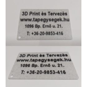   Névjegykártya, reklámkártya, 85x54x1,4mm, 0,6mm kiálló szöveg, a szöveget Ön adja meg KAPHATÓ !!!!!!!