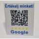 QR-kódos adattábla Értékelj minket ! az Ön cégéről 80x100x44mm. KAPHATÓ !!!!