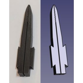   Műanyag rugós szorító csipeszhez, egyenes, 82mm szoritópofa betét, párban, UV álló KAPHATÓ !!!!