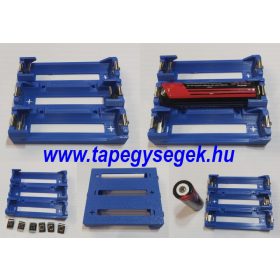   18650 Li-ion 3db kúpos érintkezős 66-67 mm-es akkumulátorokhoz, acél rugós és lapos érintkezőkkel, akkumulátor tartó. KAPHATÓ !!!!!!