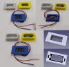 Piros Mini Panel Digitális feszültségmérő 4,5-30V + beépíthető ház (2 vezetékes, 3 digites) KAPHATÓ !!!!
