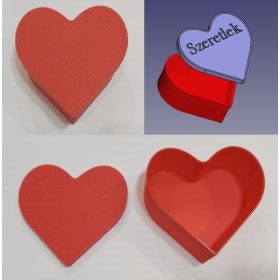   Szív alaku doboz, 91x91x41mm felirattal nélkül KAPHATÓ !!!!!