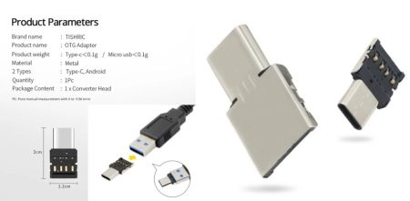 OTG ADAPTER USB-C DUGÓ - USB A DUGÓBA ILLESZTHETŐ KAPHATÓ !!!!!!