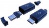   Szerelhető Micro USB dugó kábelre, fekete színű (WTY-USB01) KIFOGYOTT !!!!!!