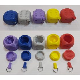   Dobókocka kulcstartóra, üreges tároló doboz belsővel, XL méretű, 34x34mm, kicsavarható menetes kulcstartó vég. ver2 KAPHATÓ !!!!!!