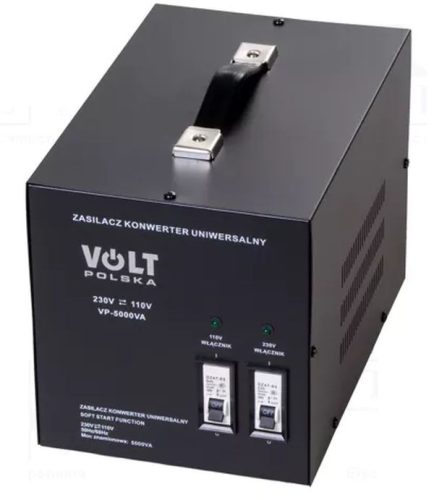 Asztali feszültség konverter 5000W 230/110V (AUTOTRANSFORMÁTOR fém házban (VOLT VP-5000VA) KÜLSŐ RAKTÁRON !!!! 3-4 munkanap (előre utalással)