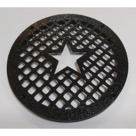   Hangszóró rács, fekete, 130mm hangszóróhoz, csillag mintával. KAPHATÓ !!!!!!!