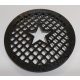 Hangszóró rács, fekete, 130mm hangszóróhoz, csillag mintával. KAPHATÓ !!!!!!!