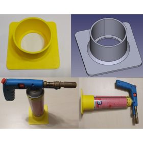   Gázpalack tartó talp 66mm-es palackhoz, a méret kérésre változtatható. KAPHATÓ !!!