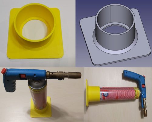 Gázpalack tartó talp 66mm-es palackhoz, a méret kérésre változtatható. RENDELSRE !!!!!!